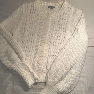 white sweater, button cream sweater wild fable